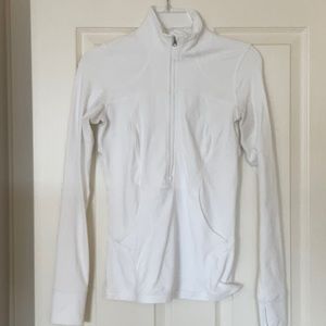 EUC 1/2 zip Define pullover.  White size 4